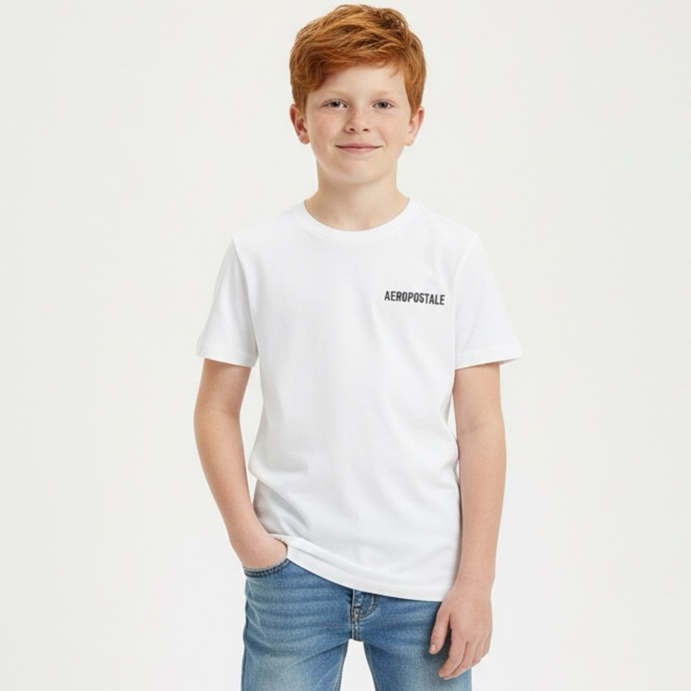 Aeropostale White Short Sleeve Tee for Kids